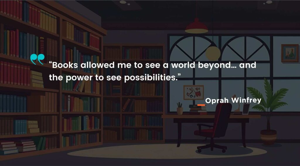 reading quote by oprah winfrey,