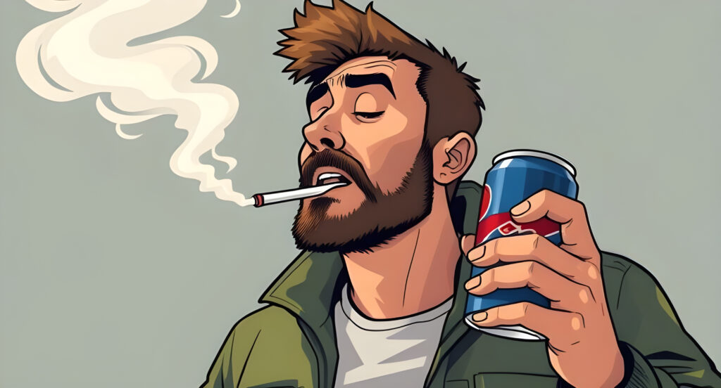 habit loop, Break Bad Money Habits, how to Break Bad Money Habits, Break Bad Habits, man smoking cigarette,