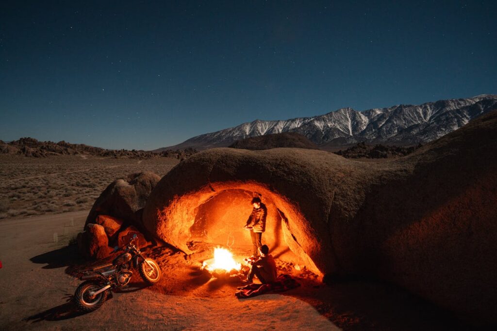 camping fire, 2 man in front of camping fire, most important 9 skills, most important skills,
