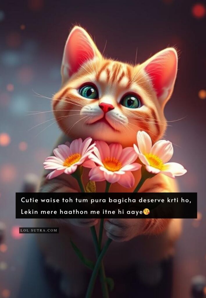 cute love shayari, romantic shayari for her, funny love quote, bagicha wala pyar, flirt shayari, flower love shayari, love shayari in hinglish, cutie love lines, pyar bhari lines, rose shayari for girlfriend, girl ke liye love quote, cute romantic line, hindi romantic quote, insta love caption, thoda pyaar zyada attitude, garden of love quote,