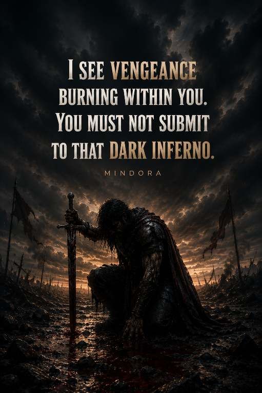 Vengence quote image, mindora quotes, mindora,